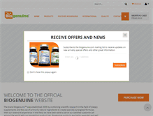 Tablet Screenshot of biogenuine.com